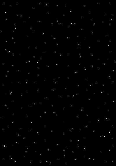 Huge clusters of stars in the dark sky. Black back