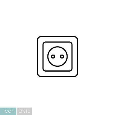 电出口矢量平面图标