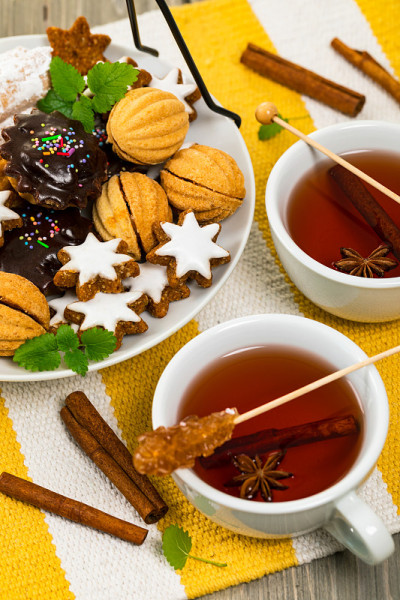 饼干背景甜点