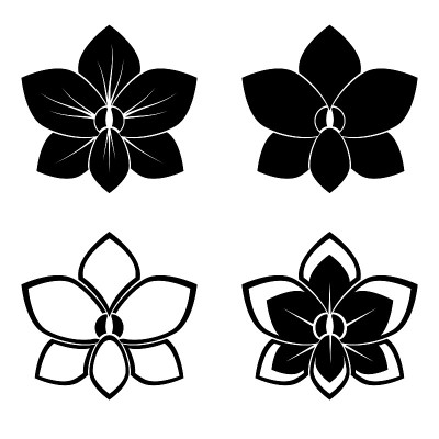 orchid silhouettes