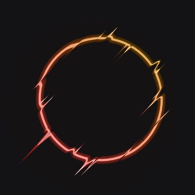 Vector Motion Light Circle, Fire Gradient Color, D