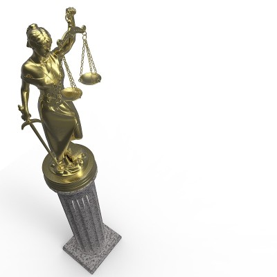 忒弥斯与比例和剑3d渲染