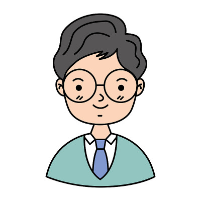 男人头像图标线性颜色