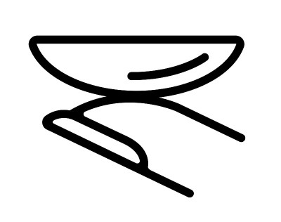 隐形眼镜平面矢量图标插图