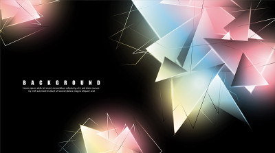 abstract background with glowing triangles that ov