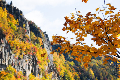 秋天，日本北海道的松京谷