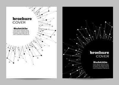 Brochure template layout design. Abstract geometri