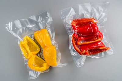 红黄辣椒切片真空包装密封