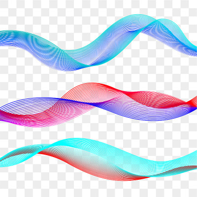 一套波浪的设计元素