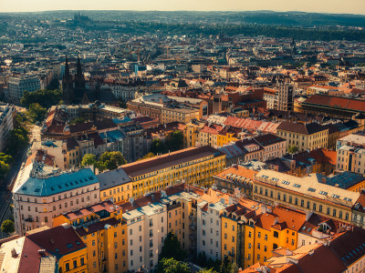 布拉格namesti miru广场鸟瞰图