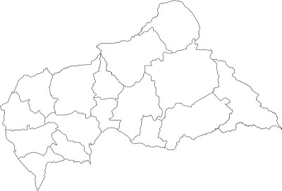 中非共和国白色地图