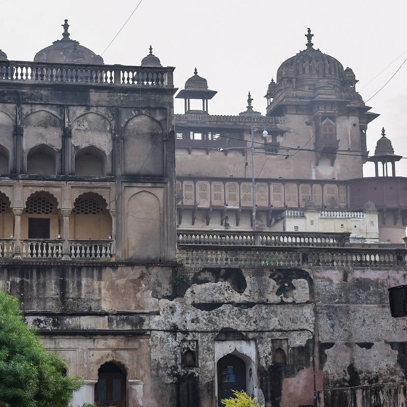 Jahangir Mahal (Orchha Fort)在Orchha，中央邦，印度，Jahangi