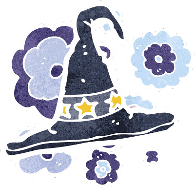 复古卡通巫师帽