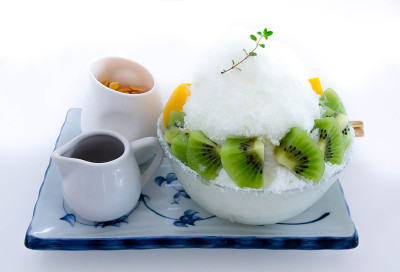 甜冰甜点，冰苏什锦水果