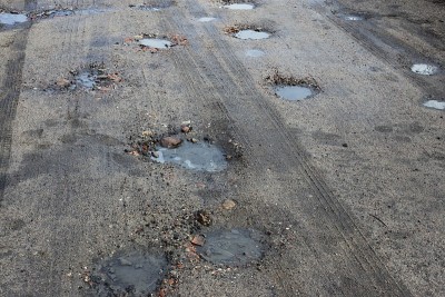 道路和水坑