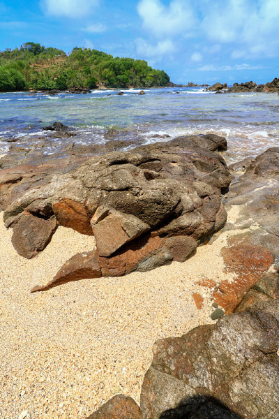 Wediombo海滩，Gunungkidul，印度尼西亚日惹