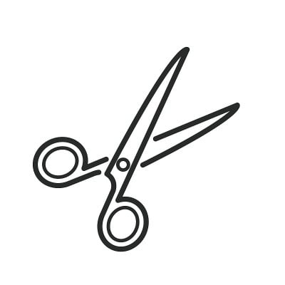 剪刀图标矢量设计插图
