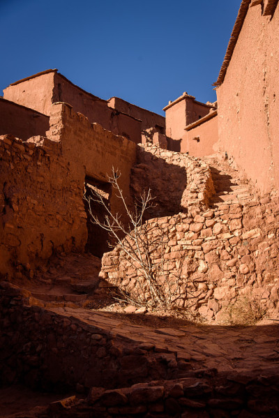 Kasbah Ait Benhaddou在摩洛哥的阿特拉斯山脉