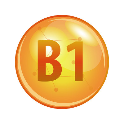 维生素B1胶囊。健康矢量图标。