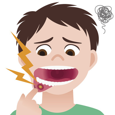 口腔炎，口腔溃疡，口腔黏膜炎症，图像说明