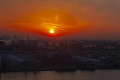 东京湾日落