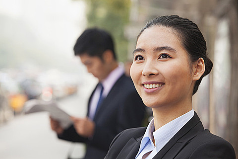 中国北京的年轻女商人,肖像