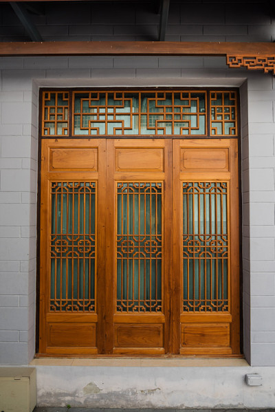 中式木门，建筑设计