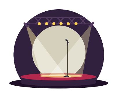 才艺表演或现场音乐会表演的舞台