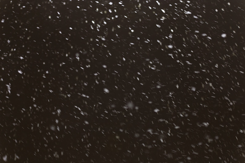 夜晚飘落的雪花背景，质地
