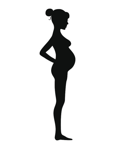 怀孕的女性剪影