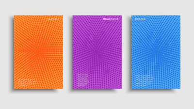 Brochure vibrant multicolored texture