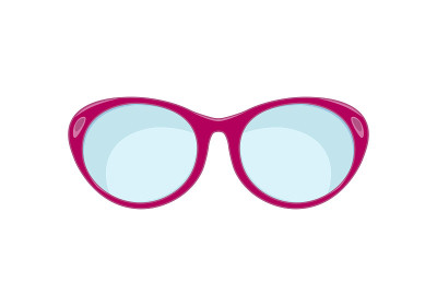 Sunglasses in flat style.