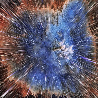 多彩的星系抽象的宇宙背景。闪亮的幻想世界。宇宙深处。无穷探索。三维演示