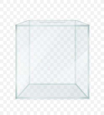 玻璃透明投票箱选举投票矢量插图