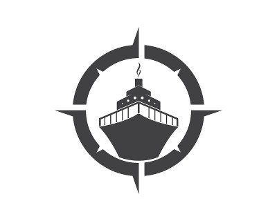 邮轮标志模板矢量图标插图