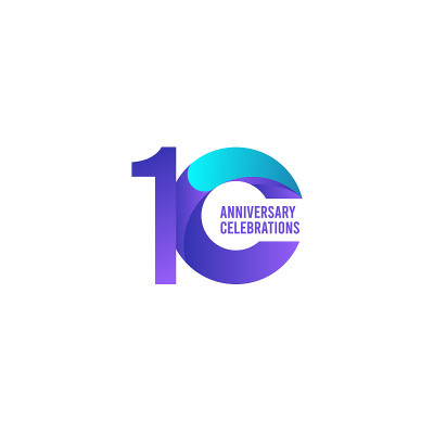 10 Years Anniversary Celebration, Purple and Blue 