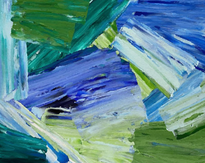 手绘油画。抽象艺术背景