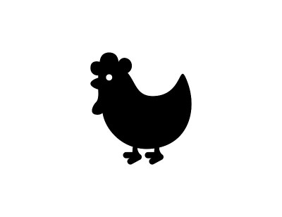 公鸡图标。孤立公鸡符号-向量