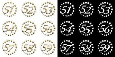 一组从51到59的数字
