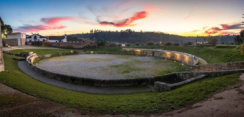 博巴德拉罗马圆形剧场全景，Oliveira do医院，葡萄牙。