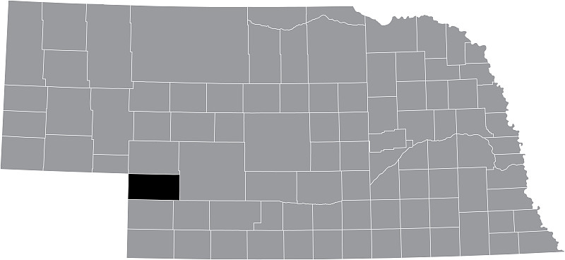 美国内布拉斯加州帕金斯县的位置地图
