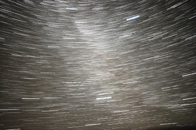 夜空中美丽的星星轨迹