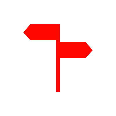 Road sign icon - vector