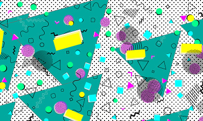 Pop art color background. trendy pattern