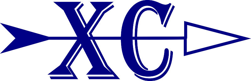 蓝色XC和蓝色箭头