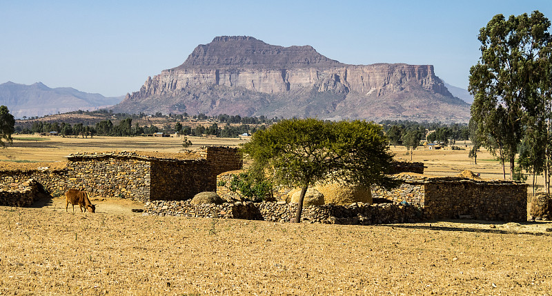 埃塞俄比亚北部Tigray Gheralta的景观。