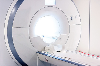 医院病房的磁共振成像(MRI)扫描仪外立面。医用CT扫描系统设备