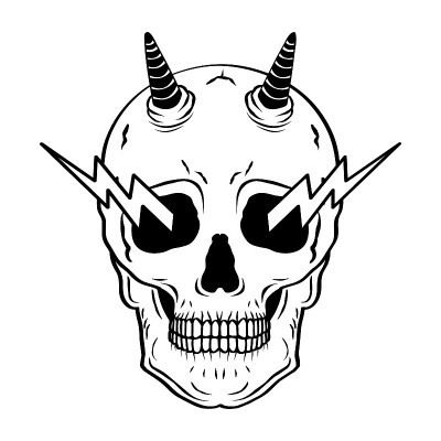 魔鬼骷髅闪电眼设计系列