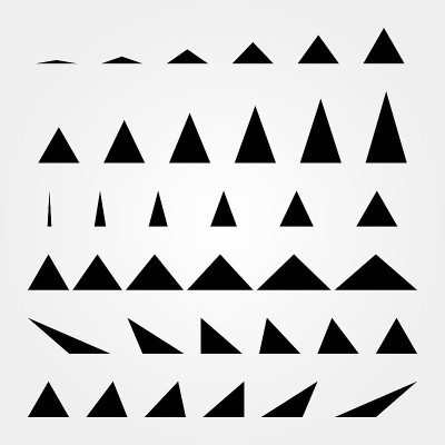 Set of triangle shapes