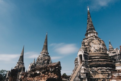因陀斐特的Wat Ruins the Sanphet